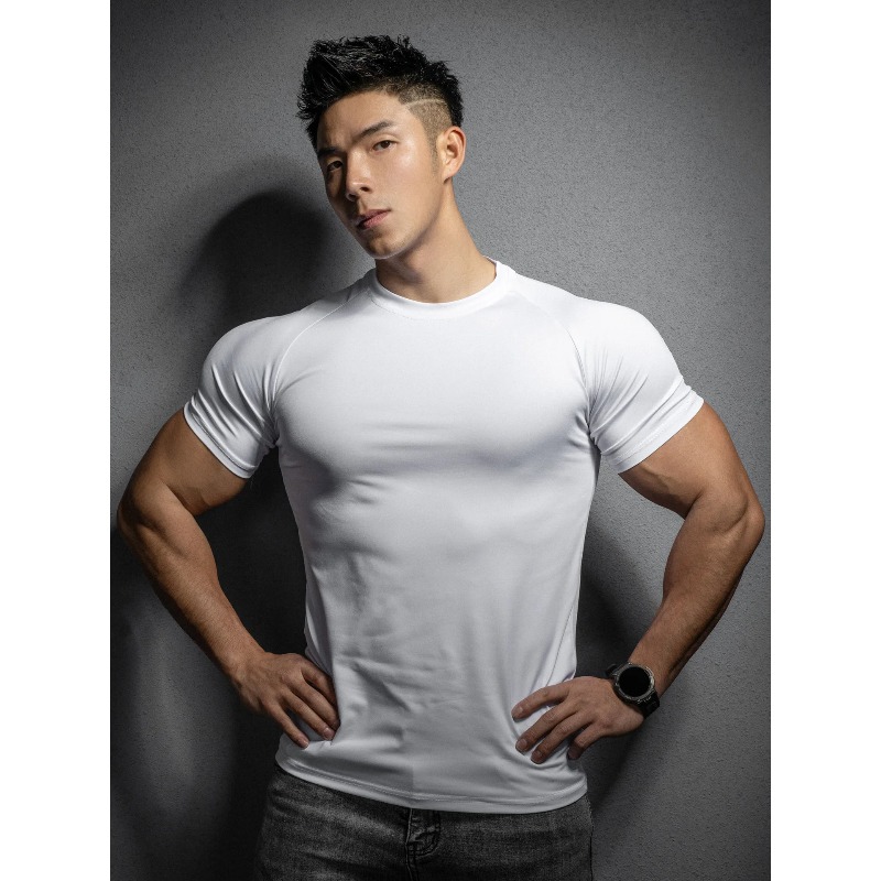 T Shirt Tight Fit - Fitness Yoga Hızlı Kuruyan Giysiler Erkekler