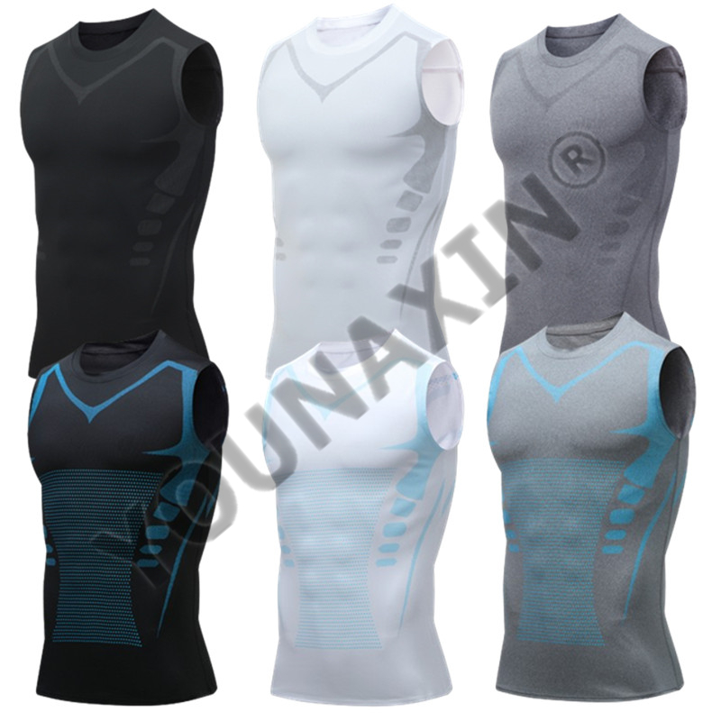 T Shirt Tight Fit - 3 Parça erkek Kolsuz Tişörtler Taban