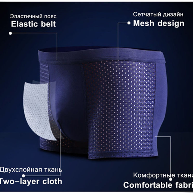8 adet/grup iç çamaşırı Boxer  - Bamboo Fiber Trunk incelemesi ve fiyatı